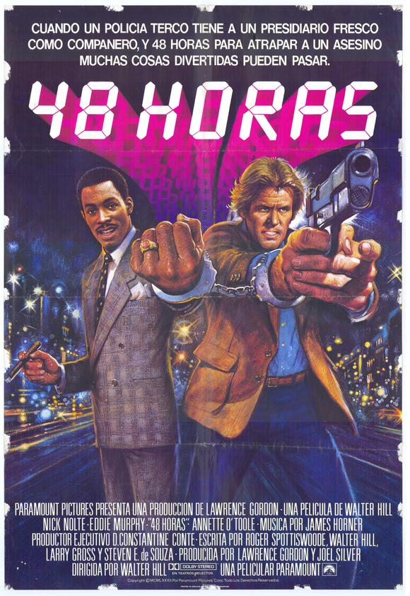 48 Hrs. Movie Poster Print featuring classic film art.