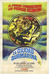 The Underwater City Movie Poster Print featuring an underwater metropolis.