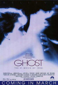 Ghost movie poster print featuring iconic imagery from the classic film.