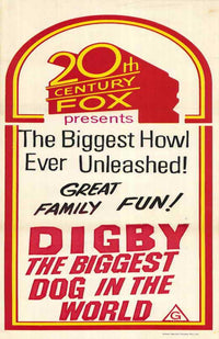 Digby the Biggest Dog in the World Movie Poster Print showcasing the giant dog character.