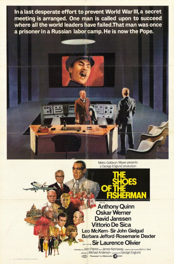 The Shoes of the Fisherman Movie Poster Print showcasing vibrant colors and classic film design.