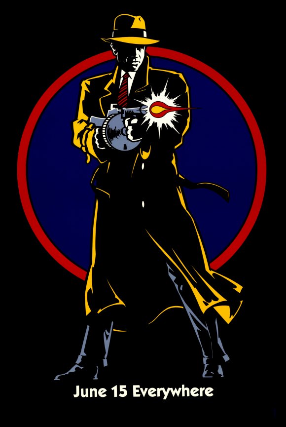 Dick Tracy Movie Poster Print showcasing iconic film art.