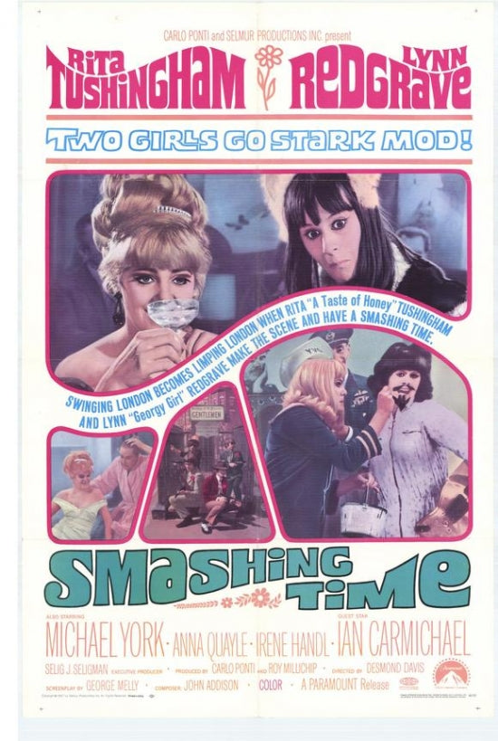 Smashing Time Movie Poster Print featuring vibrant visuals and classic cinema style.