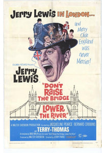 Don't Raise the Bridge, Lower the River movie poster print showcasing whimsical design and vibrant colors.