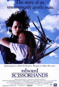 Edward Scissorhands Movie Poster Print featuring a whimsical design.