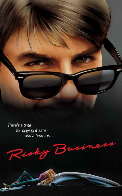 Risky Business Movie Poster Print featuring Tom Cruise.