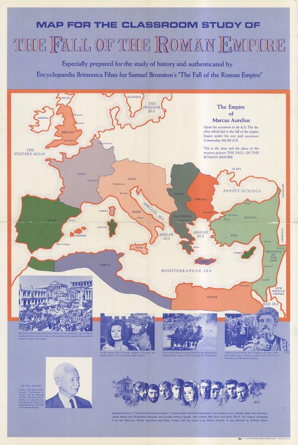 The Fall of the Roman Empire Movie Poster Print capturing cinematic history.