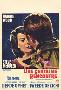Love with the Proper Stranger movie poster print featuring classic romance art.