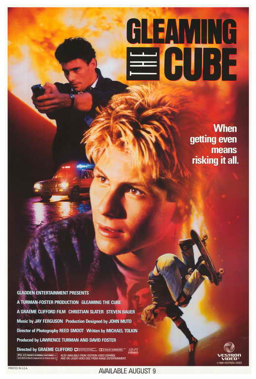 Gleaming the Cube Movie Poster Print showcasing skateboarding culture