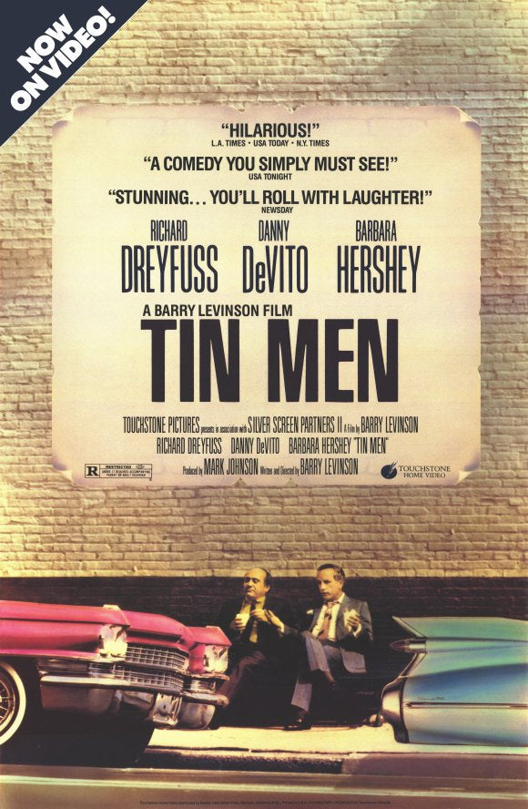 Tin Men Movie Poster Print showcasing vibrant colors and design.