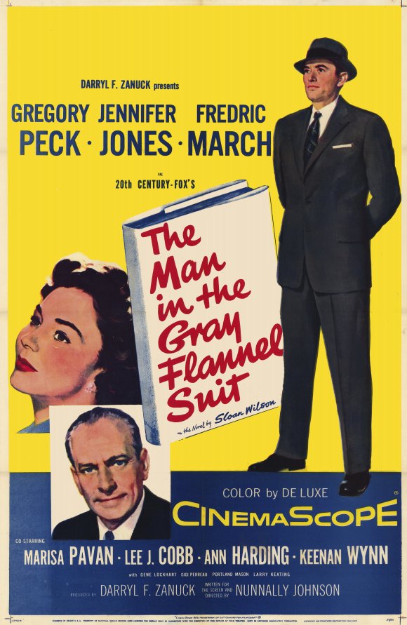 The Man in the Gray Flannel Suit movie poster print showcasing classic cinema.