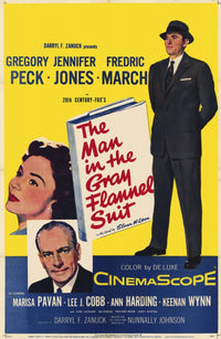 The Man in the Gray Flannel Suit movie poster print showcasing classic cinema.