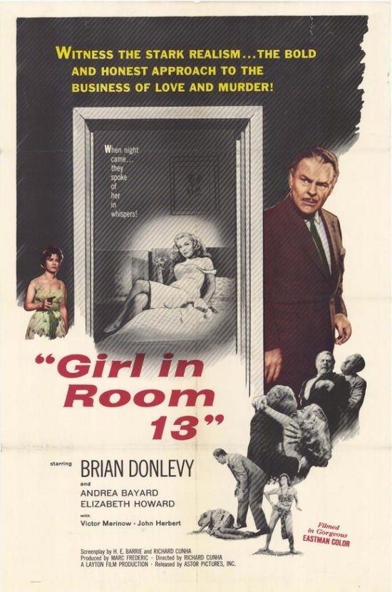 The Girl In Room 13 Movie Poster Print showcasing suspenseful imagery.