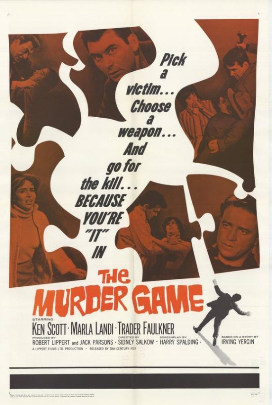 Murder Game Movie Poster Print featuring thrilling suspense design.