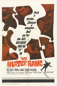 Murder Game Movie Poster Print featuring thrilling suspense design.