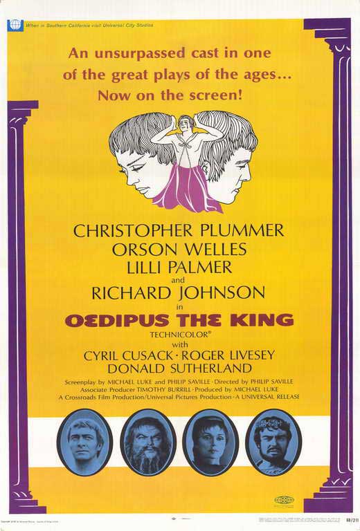 Oedipus the King Movie Poster Print showcasing classic theatrical art.