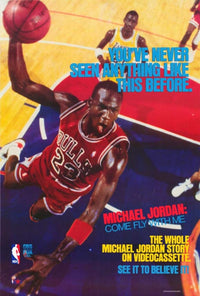 Michael Jordan Come Fly with Me Movie Poster Print featuring basketball legend.