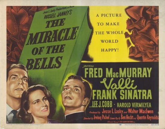 The Miracle of the Bells Movie Poster Print showcasing classic film art.