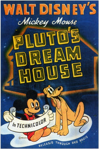 Pluto's Dream House Movie Poster Print featuring vibrant colors and playful design.
