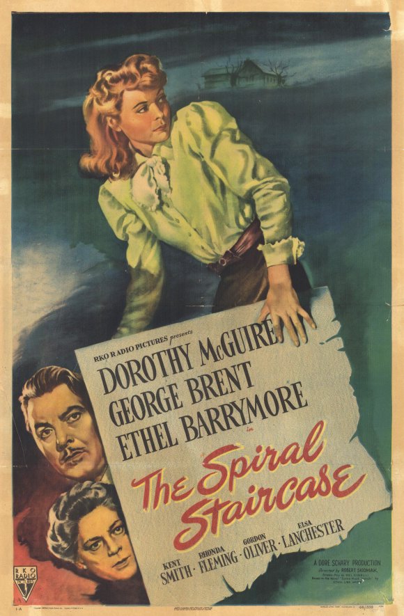 The Spiral Staircase movie poster print showcasing classic film art.