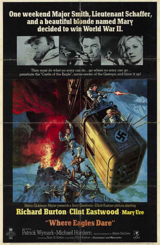 Where Eagles Dare movie poster print showcasing iconic film imagery.