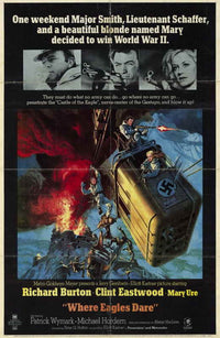 Where Eagles Dare movie poster print showcasing iconic film imagery.