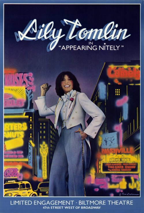 Appearing Nightly Broadway Movie Poster Print showcasing live theater excitement.