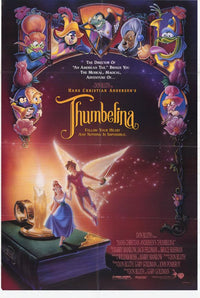 Thumbelina Movie Poster Print featuring animated characters.