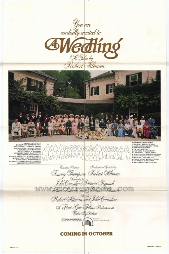 A Wedding Movie Poster Print showcasing romance and celebration.