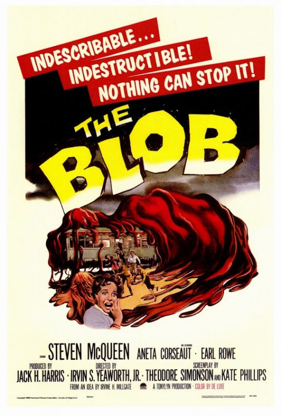 The Blob Movie Poster Print (27 x 40) - Classic Horror Art