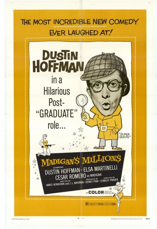Madigans Millions Movie Poster Print showcasing cinematic artwork.