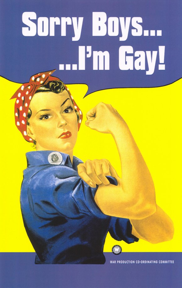 Sorry Boys I'm Gay! Movie Poster Print featuring bold pride message.