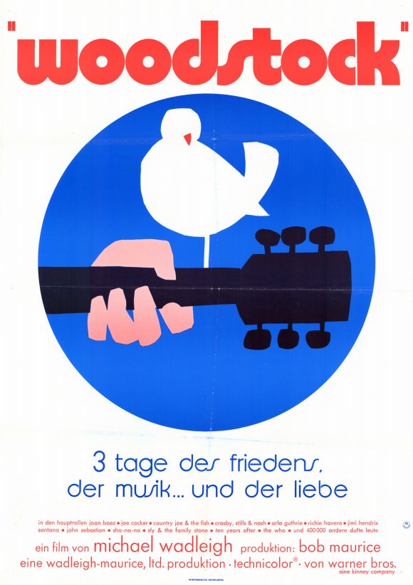 Woodstock Movie Poster Print capturing the iconic festival atmosphere.