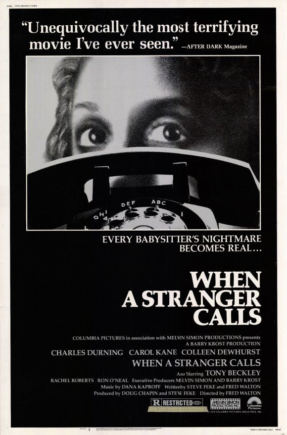 When a Stranger Calls Movie Poster Print showcasing suspenseful imagery.