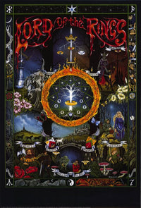 The Lord of the Rings Movie Poster Print featuring epic fantasy imagery.