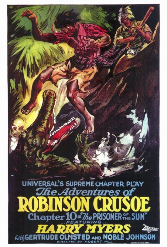 Adventures of Robinson Crusoe movie poster print showcasing vibrant artwork.
