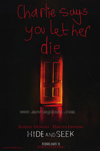Hide and Seek Movie Poster Print showcasing thrilling artwork.