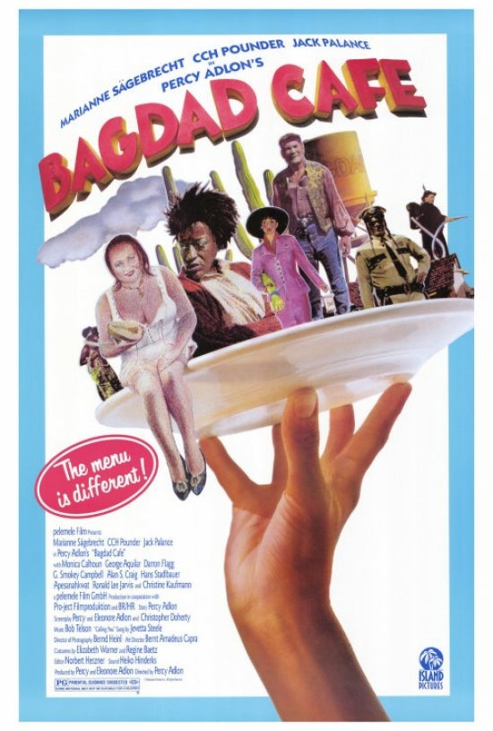 Bagdad Cafe Movie Poster Print showcasing vibrant colors and iconic film imagery.