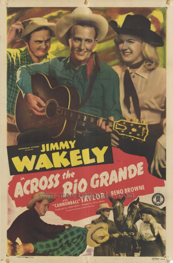Across the Rio Grande Movie Poster Print showcasing classic cinema artwork.