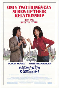 Romantic Comedy Movie Poster Print featuring vibrant colors and fun design.