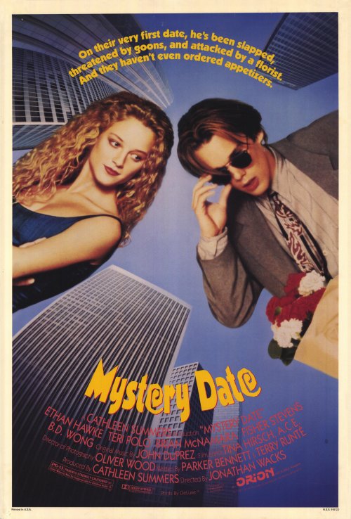 Mystery Date Movie Poster Print featuring vibrant colors and dramatic imagery.