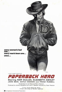 Paperback Hero Movie Poster Print featuring colorful design.