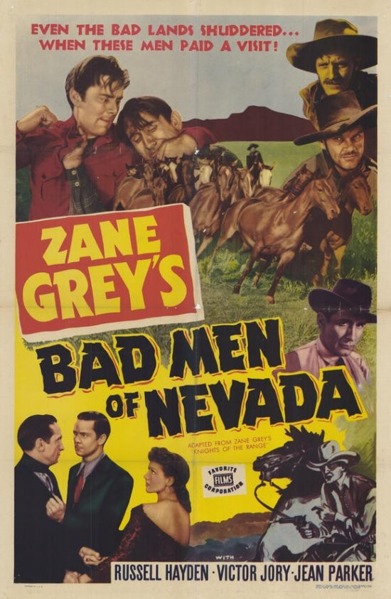 Knights of the Range Movie Poster Print showcasing classic film imagery.