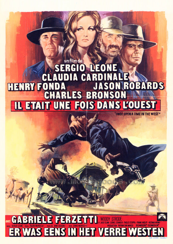 Once Upon a Time in the West Movie Poster Print featuring iconic western imagery