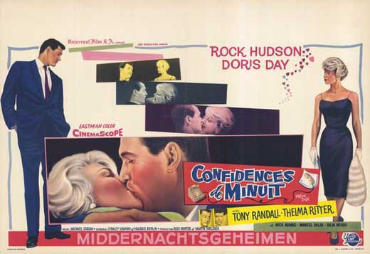 Pillow Talk Movie Poster Print featuring classic Hollywood charm.