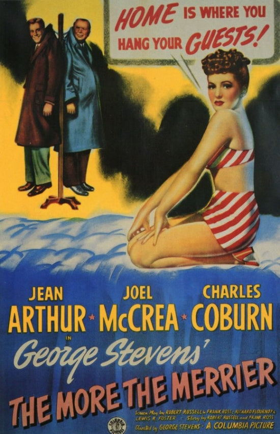 The More the Merrier Movie Poster Print, classic film artwork.