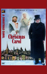 A Christmas Carol Movie Poster Print featuring classic holiday imagery.