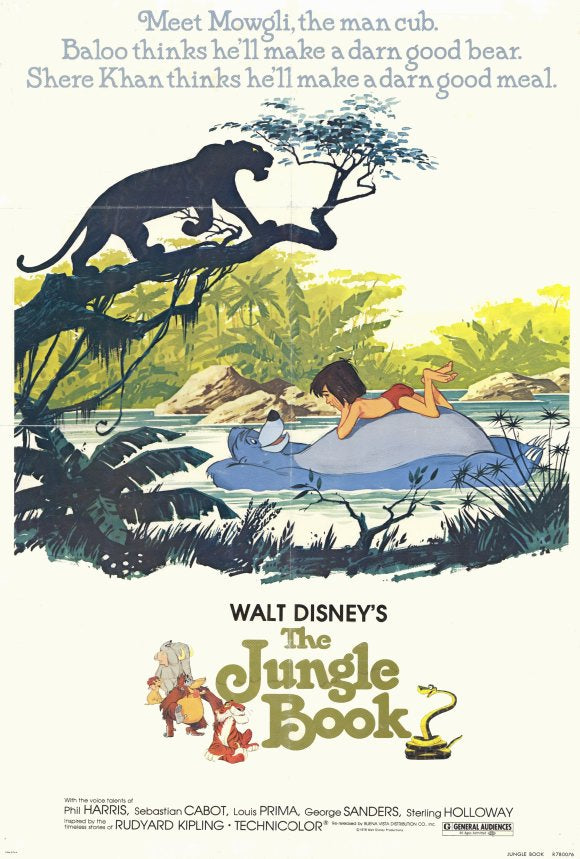 Jungle Book Movie Poster Print featuring colorful artwork