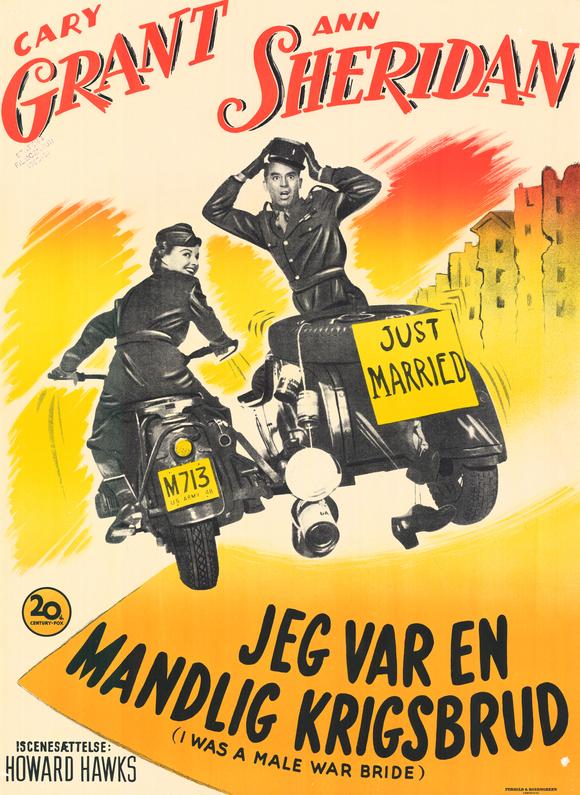 I Was a Male War Bride movie poster print showcasing classic film art.