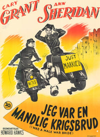 I Was a Male War Bride movie poster print showcasing classic film art.